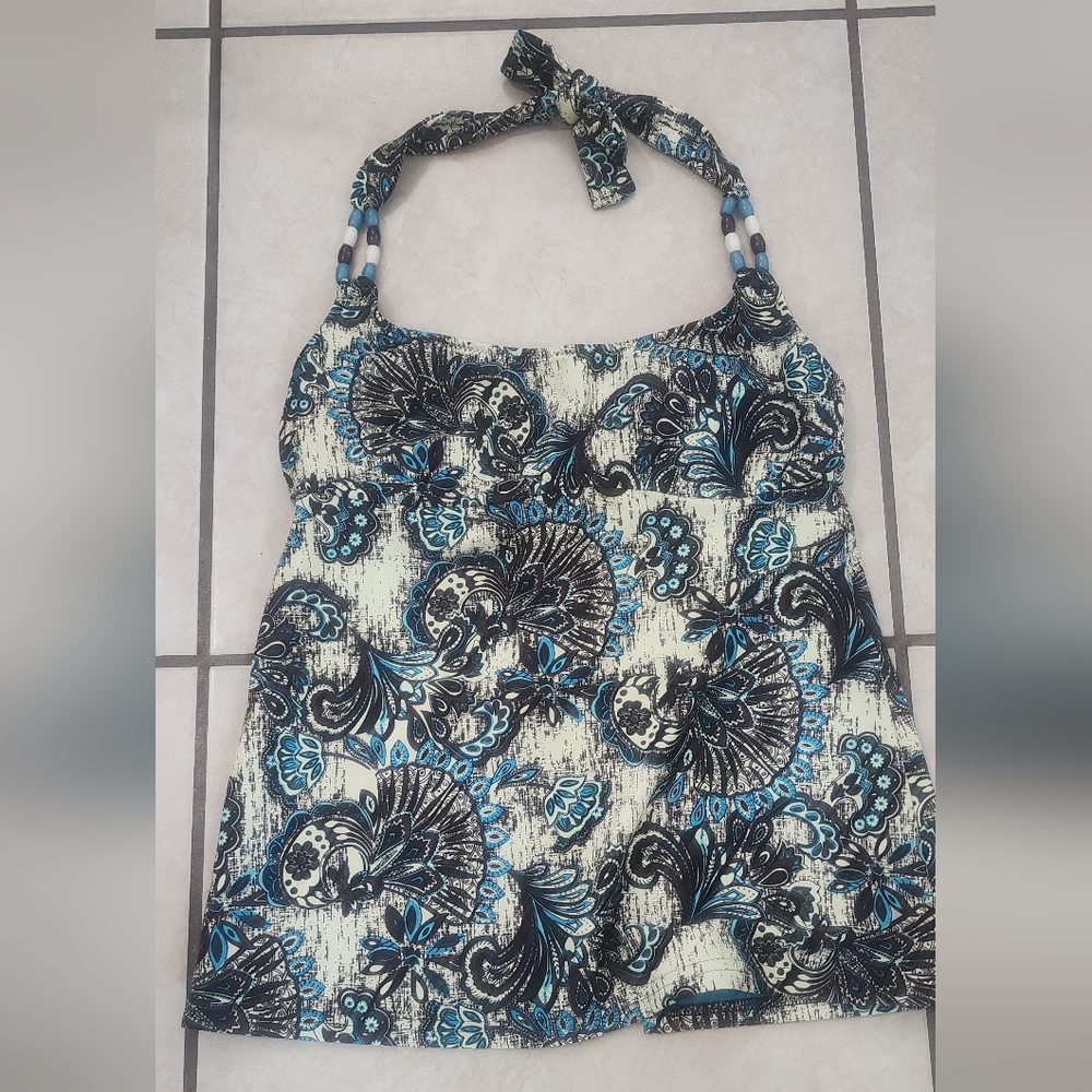 New Lucky Brand Floral Top Bathing Suit Swinwear, Size Small.